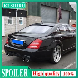 KLSHIRU For Mercedes S class w221 S320 S400 S420 S450 S600 2006-2013 Carbon Fiber Rear Boot Trunk Lip Spoiler Rear Roof Spoiler