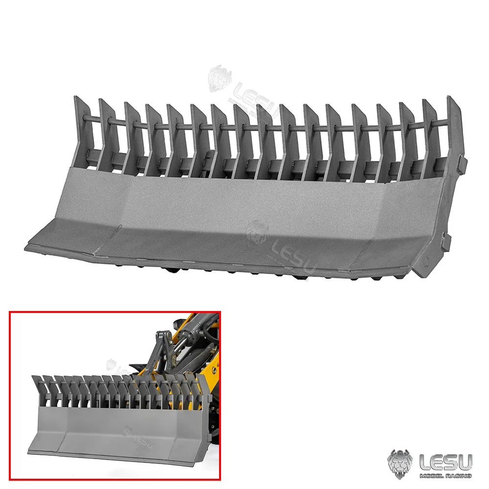 

LESU 1/14 Dozer Shovel Rake Bucket Spare for Toys Radio Control 4X4 AOUE MCL8 RC Hydraulic Loader Engineering Car Model DIY Part