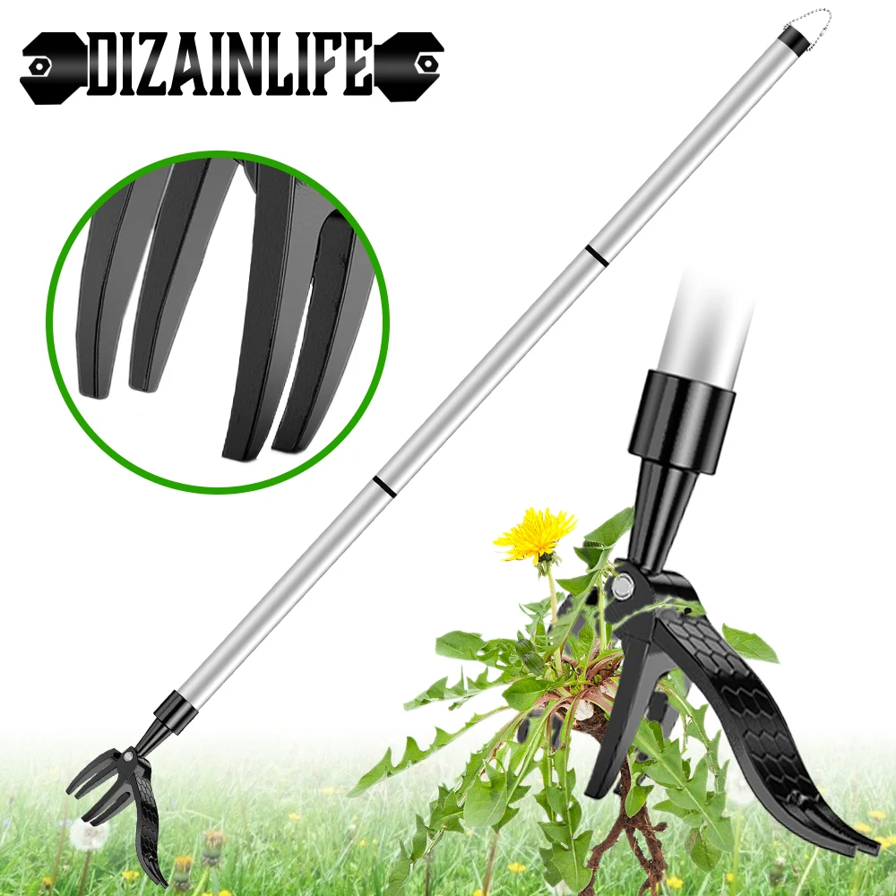 Stand Up Weed Puller Claw Tool Aluminum Alloy Weeding Head Replacement Garden Foot Pedal Digging Grass Shovel Root Remover