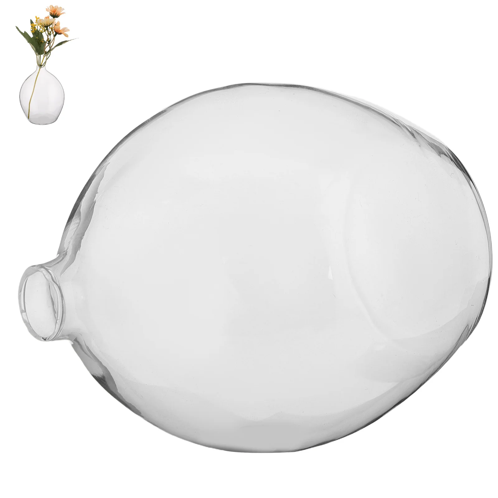 

Mini Narrow Mouth Conical Glass Vase Japanese Style Transparent Hydroponic Single Stem Flower Vase for Home Table Decor