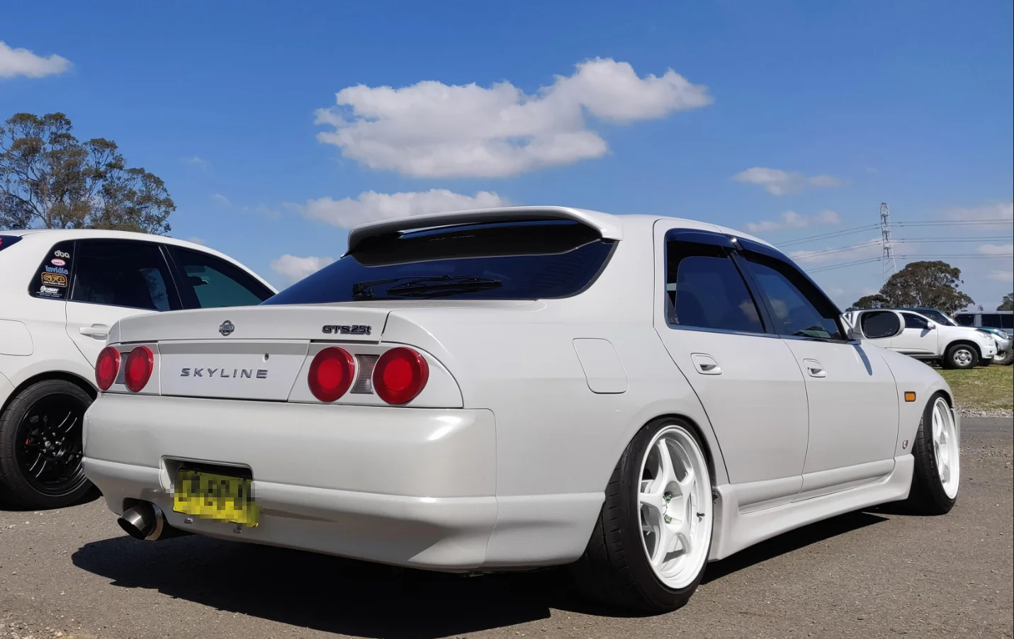 For Nissan Skyline R33 Coupe Without Spoiler 1993-1998 Trunk Auto Opening Lift Supports Gas Struts with Springs Rear Boot Struts