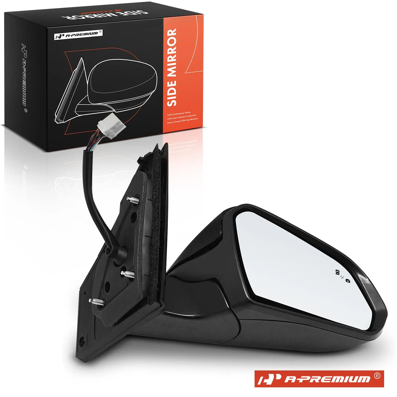 A-Premium Passenger Side Power Door Mirror for Hyundai Sonata 2015 2016 2017 Manual Fold Blind Spot Detection Turn Signal Light