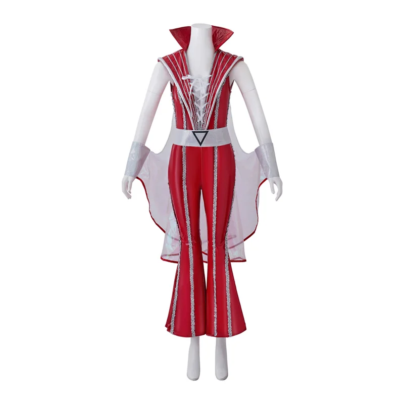 Musical Mamma Mia Cosplay Costume Abba Theat  Disco Jumpsuit Women's Deluxe Dance Outfit Red Suit