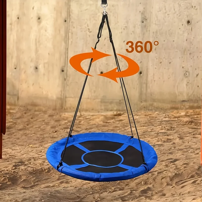 Colorful Round Saucer Tree Swing for Kids - Durable Outdoor Hanging Seat for Backyard, Park, and Indoor Play