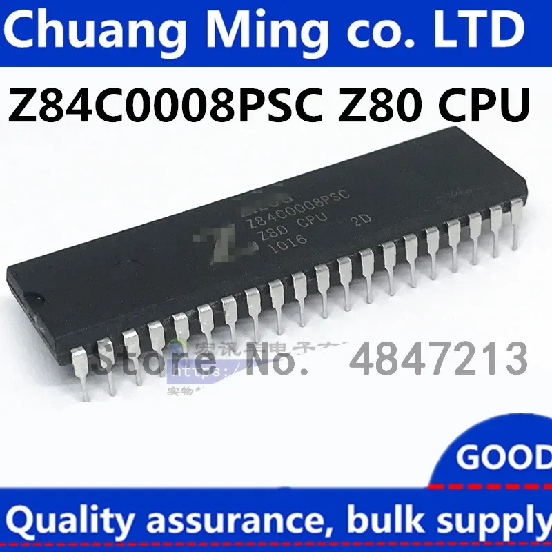 Free shipping 50pcs/lots Z84C0008PEC Z80 CPU Z840CPU DIP-40 IC In stock!