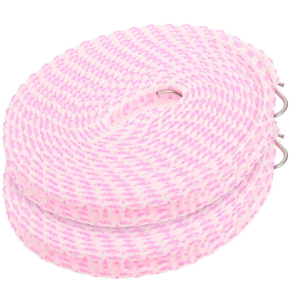 

2pcs Thickened PE Stainless Steel Clothesline Windproof Skid Proof Outdoor Home Space Saving Easy Install