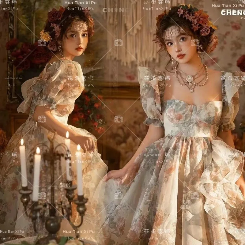 

Baroque Style Personal Portrait Clothing Women's New Retro Oil Painting High-End Feeling Girl Art Photo Studio Photography