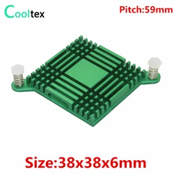 5pcs/lot 38x38x6mm Aluminum Heatsink South and North Bridge heat sink Chip Electronic radiator cooler cooling