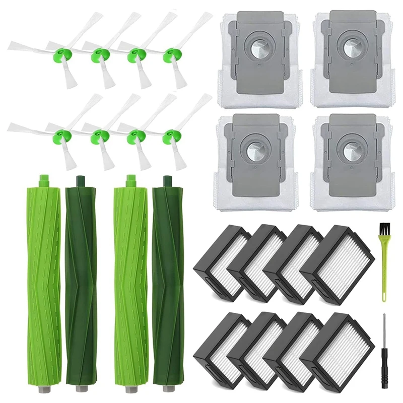 

For Irobot Roomba E/I/J Series I7 I7+ I3 I3+ I4 I4+ I6 I6+ I8 I8+ J7 E5 E6 E7, Main Side Brush Filter Bags Spare Parts