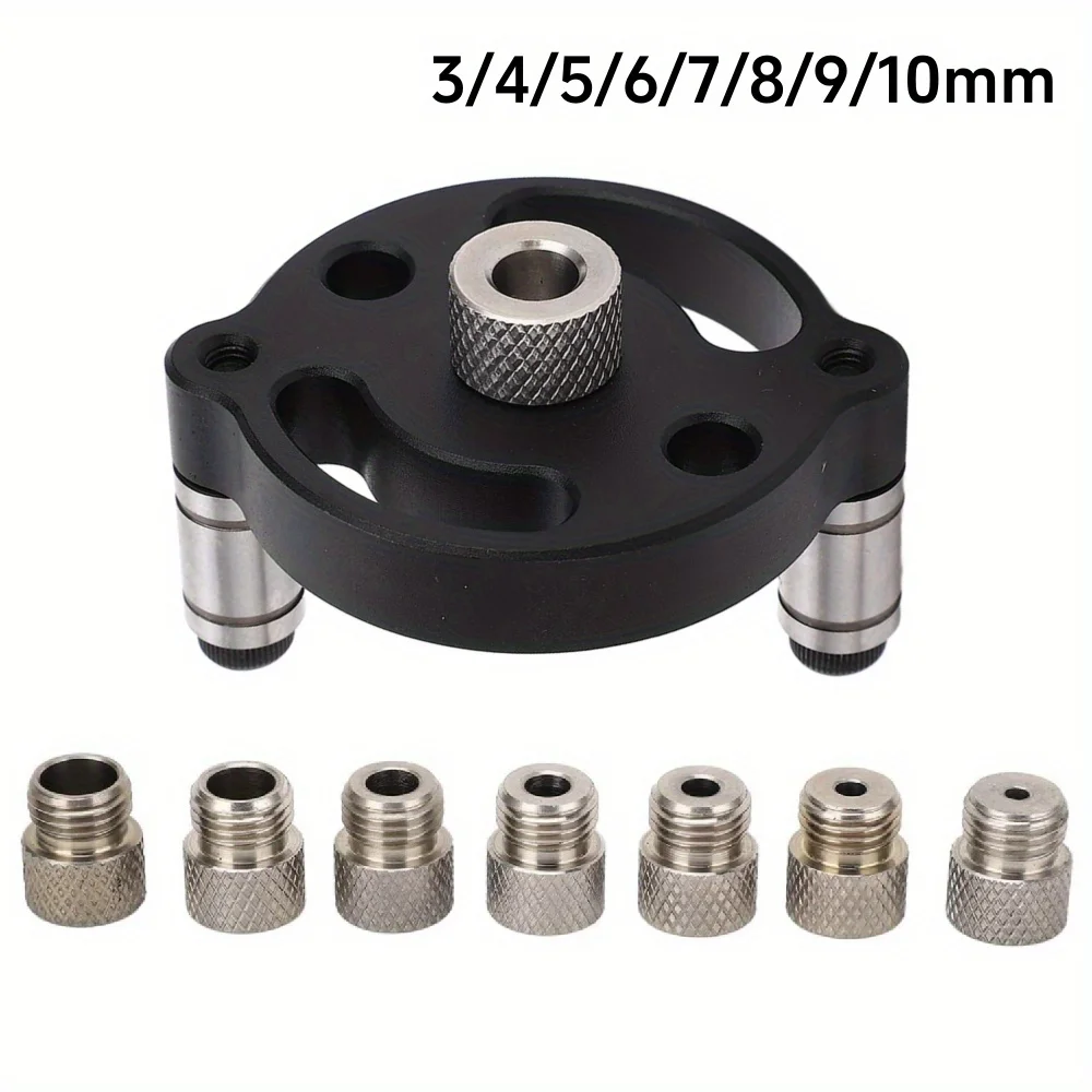 Self Center Dowel Jig Handheld Drill Guide for Straight Holes Wood Panel Hole Puncher Locator Woodworking Joints Tool