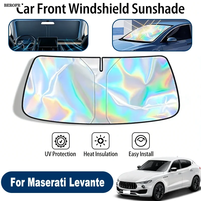 Windshield Sun Shade For Maserati Levante Foldable UV Reflective Front Window Sun Protection Cover Accessories