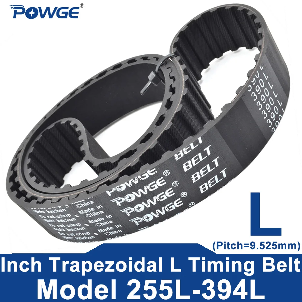 POWGE L Timing Belt 255L to 394L Width 10-35mm 255 258 263 265 270 275 277 280 285 289 292 296 300 304 311 315 319 322 328 330