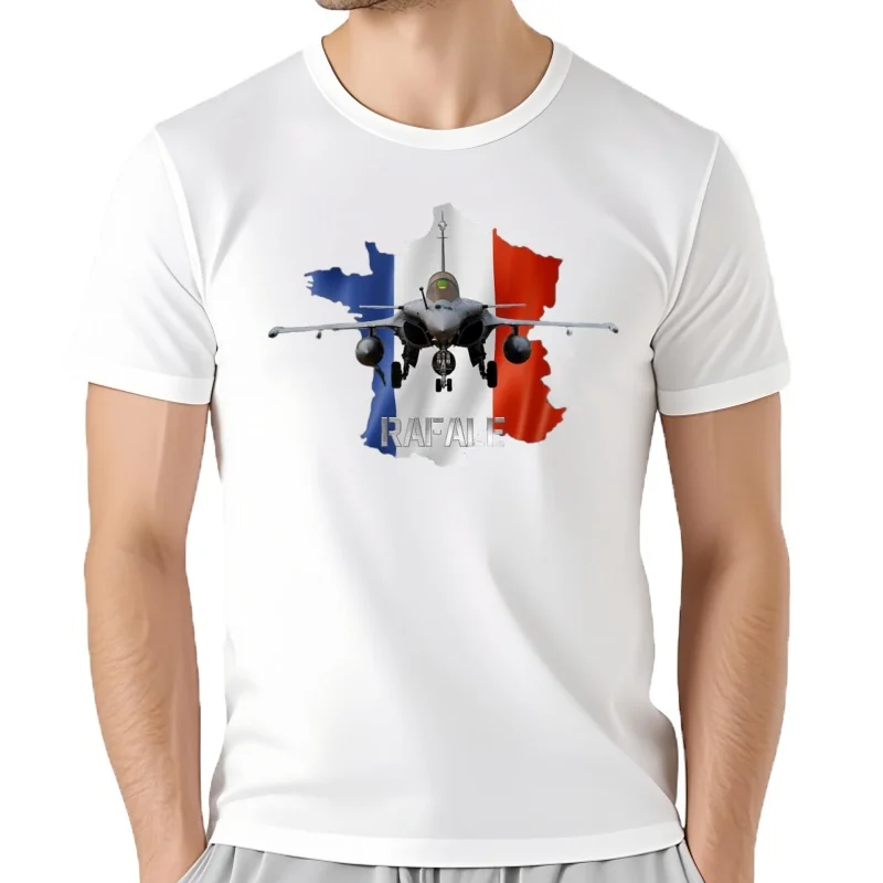 Rafale-Camiseta multifuncional de caza de la fuerza aérea francesa, camisa informal de manga corta de algodón con cuel