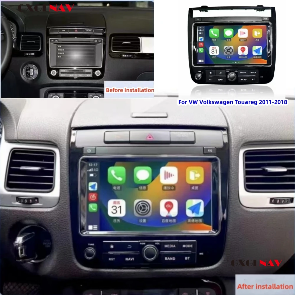 

128G Car Radio Wireless Carplay For VW Volkswagen Touareg 2011 2012 2013 2014 2015 2016 2017 2018 Android 12 Auto GPS Nav Player