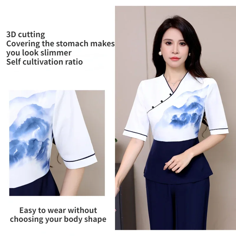 Foot Therapist Work Gowns for Women Beautician Uniform Suit Beauty Salon Estheticienne Uniform Massage Work Clothes Best Sellers