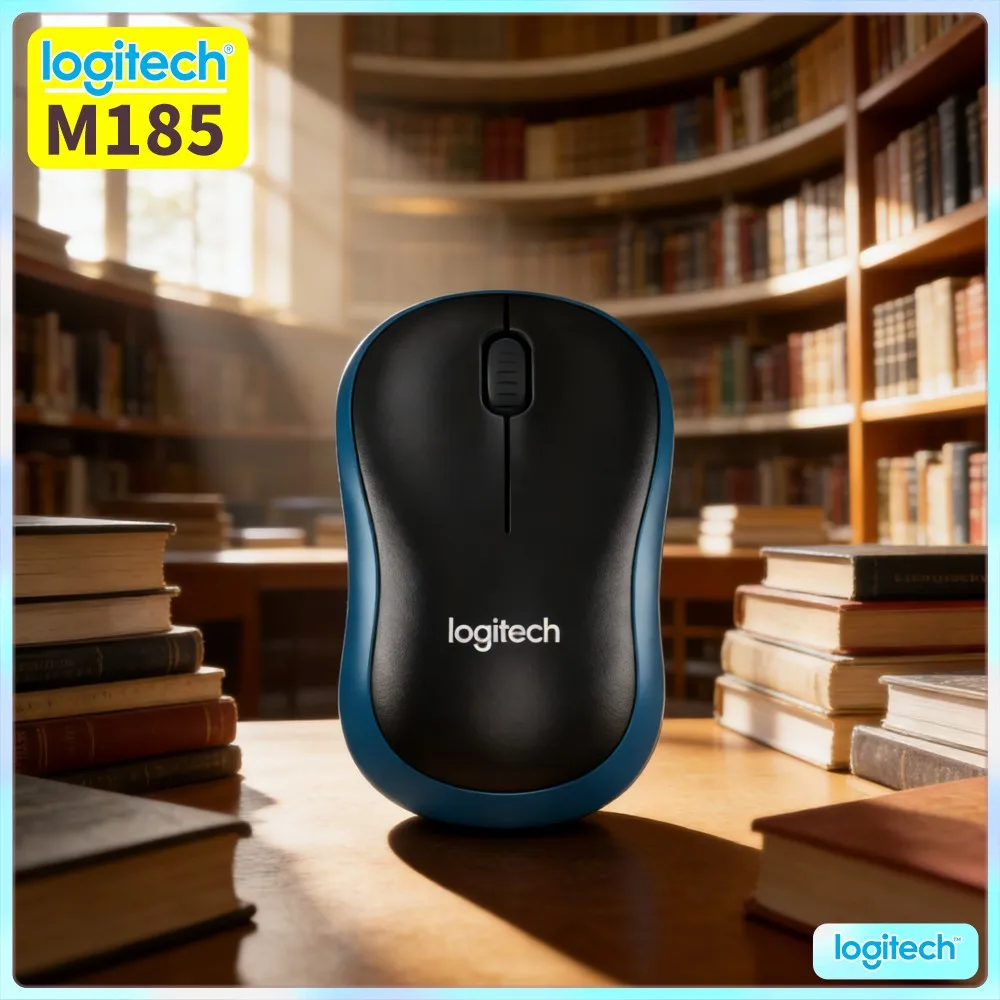 Logitech M185 Portable On-The-Go Wireless Mouse Lightweight Compact 10M Range 3 Buttons Smooth Scrl 12-Month Battery Travel