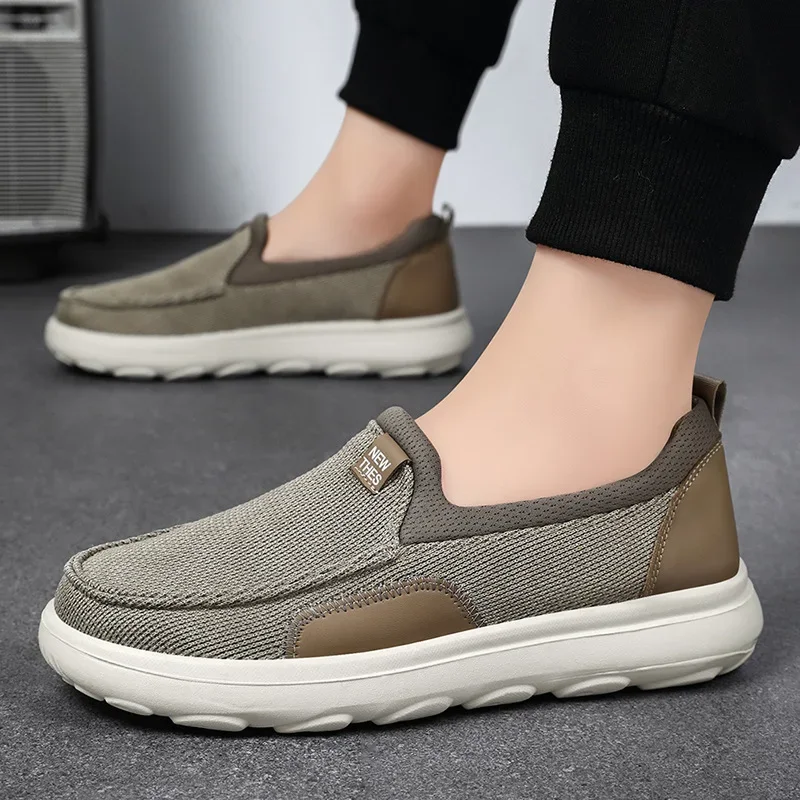 Couple Shoes Breathable Casual Cloth Shoes Soft Soled Comfortable Anti Slip Sneakers Fashion Elderly Lightweight Walking Shoes