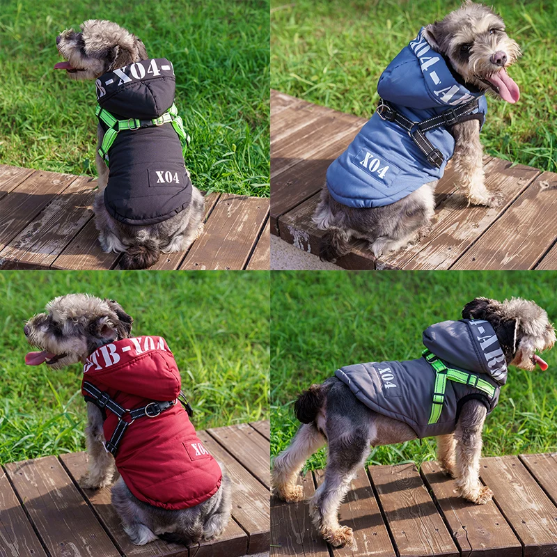 

Winter Warm Puppy Hooded Jacket Waterproof Dog Coat Pet Clothes Apparel Dog Clothing For Small Medium Large Dogs Ropa Para Perro