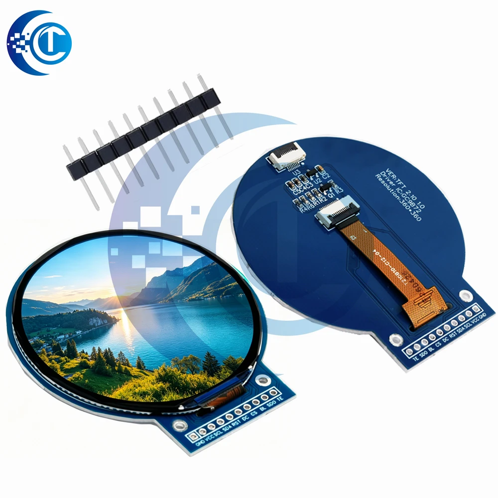 2,1-calowy okrągły ekran TFT LCD GC9B72 360×360 SPI Moduł wyświetlacza okrągłego do Arduino — zdjęcie produktu 5