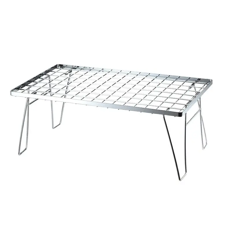 Steel Portable Folding Table Stall Camping BBQ Table Multi-purpose Picnic Barbecue Table