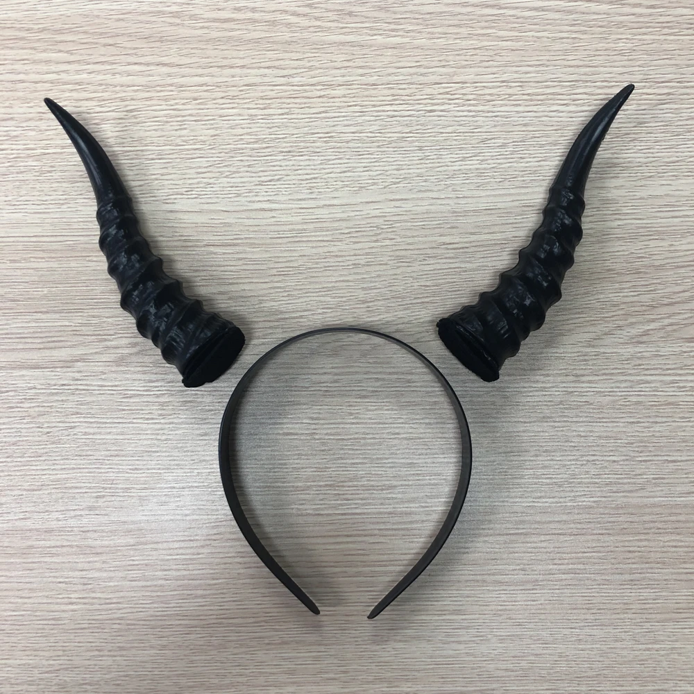 ที่คาดผมรูปเขาแกะปีศาจคอสเพลย์สัตว์โกธิคสำหรับผู้หญิงเครื่องประดับศีรษะสำหรับงานปาร์ตี้เทศกาลฮาโลวีนของขวัญเครื่องประดับชุด