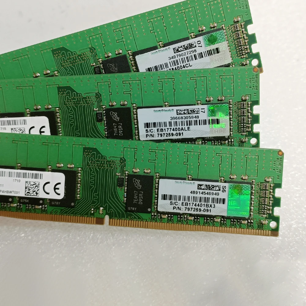 1 قطعة ل HP 16G RAM 797259-091 819801-001 805671-B21 16GB DDR4 2RX8 2133 UDIMM ECC