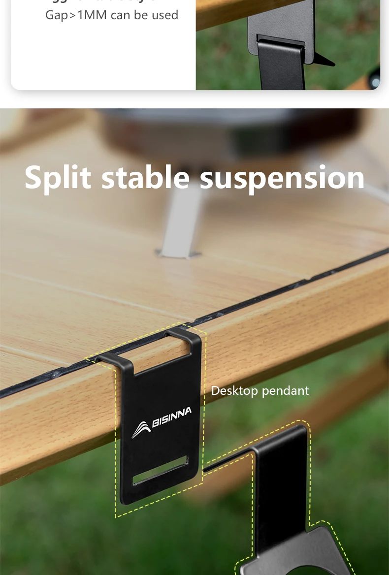 BISINNA 1 Stück Butan-Kraftstofftank-Haken, tragbarer taktischer Desktop-Haken aus Kohlenstoffstahl, Outdoor-Campingzubehör – Detail 3