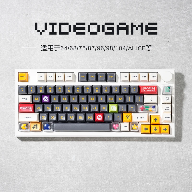 SA Video Game Keycap Set abs plasticfor mechanical keyboard beige grey cyan gh60 xd64 xd84 xd96 87 104