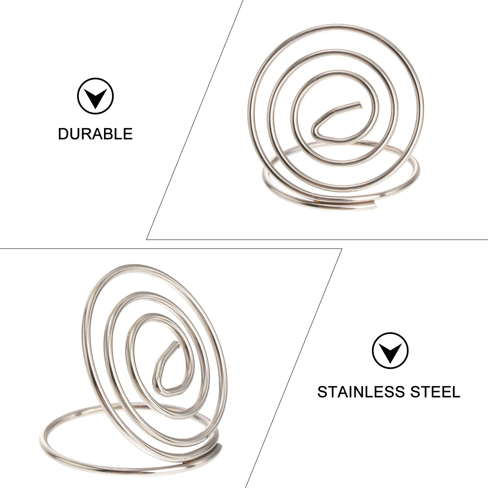 24 Pcs Desktop Note Holder Photo Table Number Holders Ring Heart Shape Clips Menu Paper