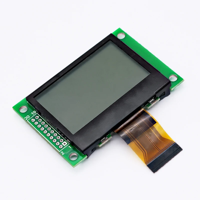 COG with Iron Frame SPI Serial Parallel Port ST7565R LCD Screen，12864-29LCD Reflective Backlight Free Dot Matrix Module