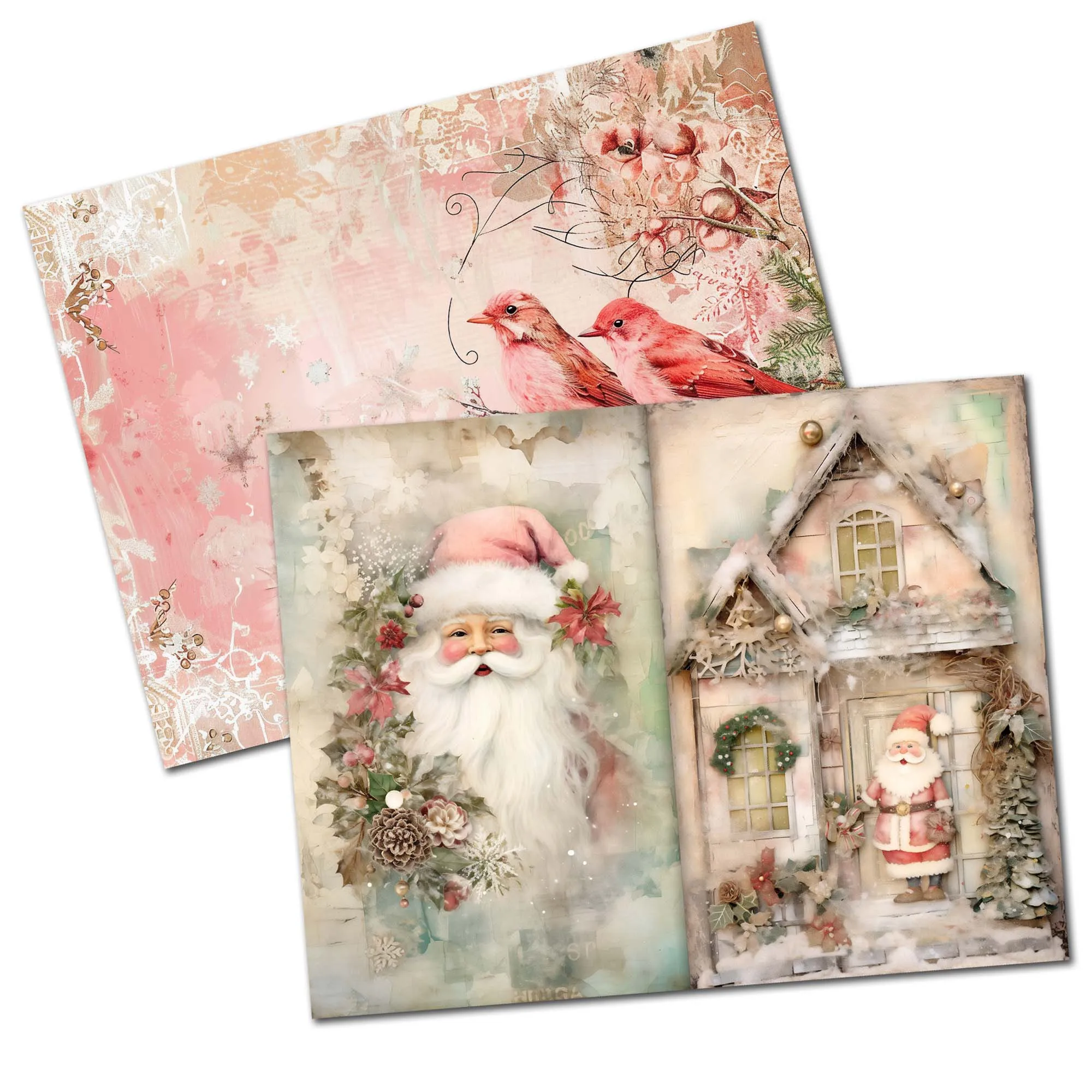 Vintage Deer Christmas Paper 5