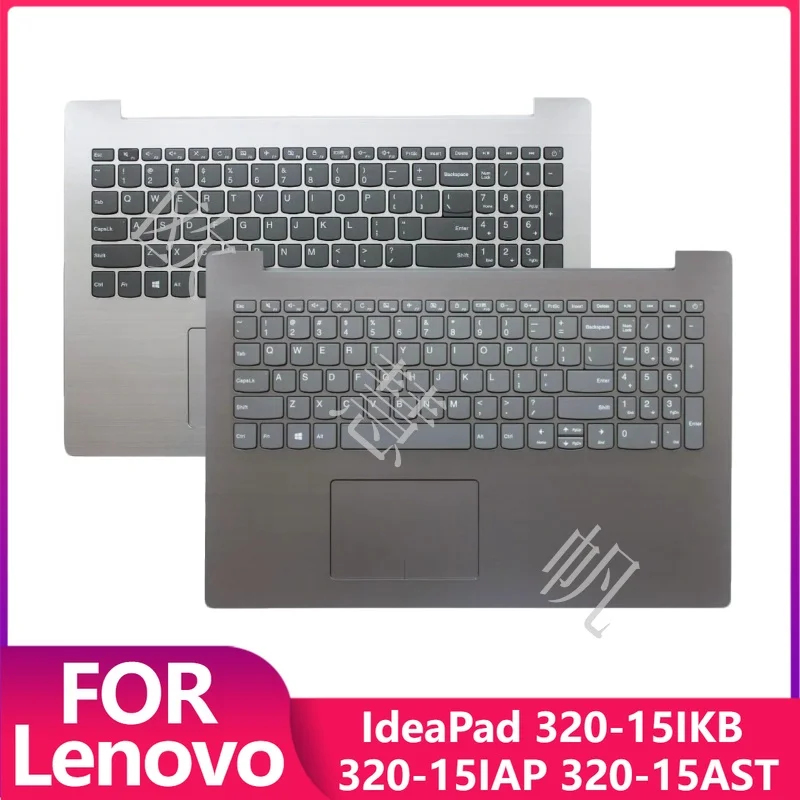 T New Replacement for Lenovo IdeaPad 320-15IKB 320-15IAP 320-15AST Laptop Palmrest Upper Cover with RU/US Keyboard