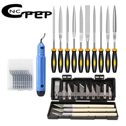 CNCFEP 3D Model Grinding Tool Deburring Engraving Knife Kit Carving Tool DIY 3D Printer Part File Cutter Scraper Trimming Tool