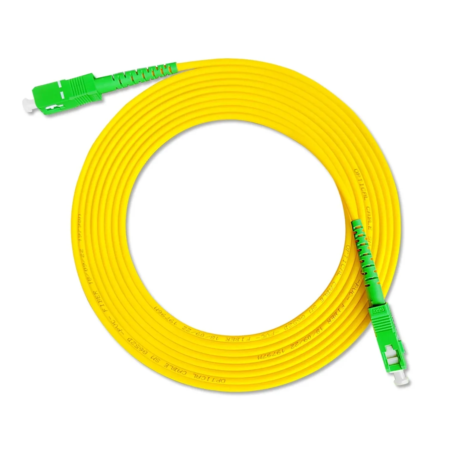 Simplex OS2 Single Mode Fiber Patch Cord SC APC to SC APC LSZH Optical Cable For FTTH CATV Network