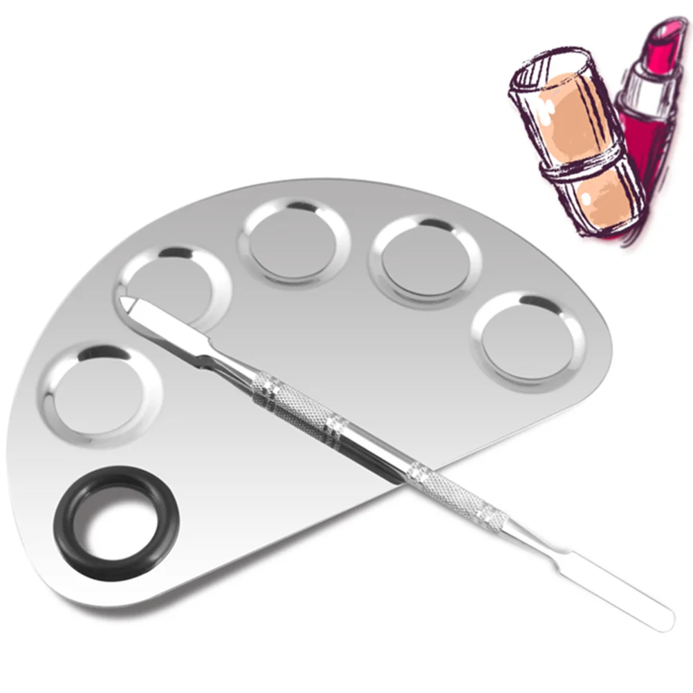 

2 Pcs Stainless Steel Palette Nail Art Tools Shape Manicure Spatula Nail-art Artist Makeup Toning