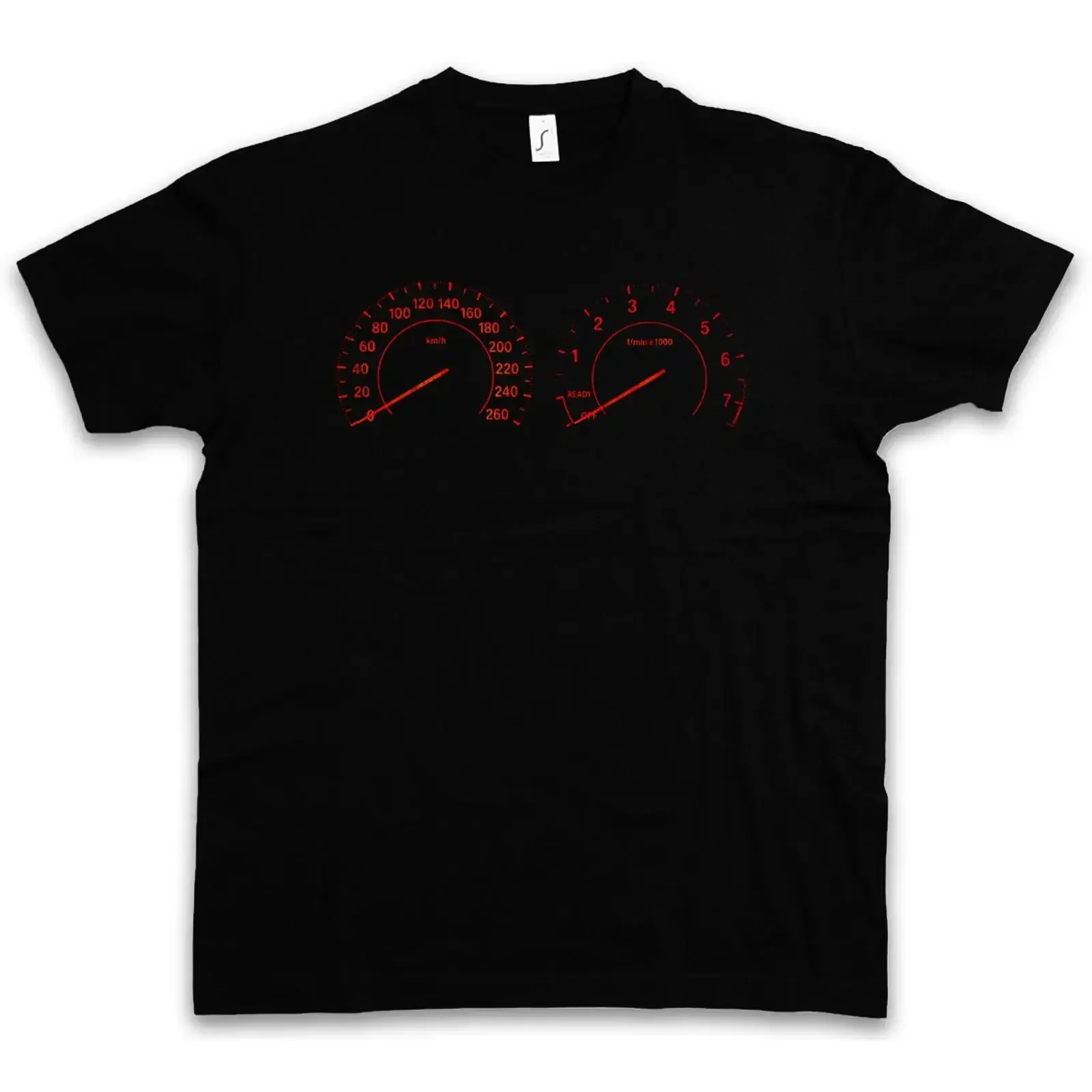 SPEEDOMETER T SHIRT Tacho Car Driving Auto Rennen Racing Drifting Tuning Muscle vintage Washed Unisex Stylish Soft homme
