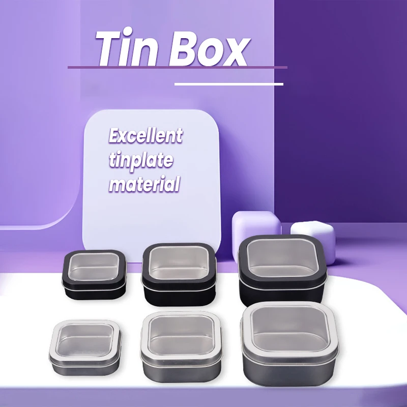 Clear Window Tin Box Metal Storage Box Case Gift Chocolate Candy Cake Boxes Tea Jar Cans Jewelry Organizer Cosmetic Tin Pot