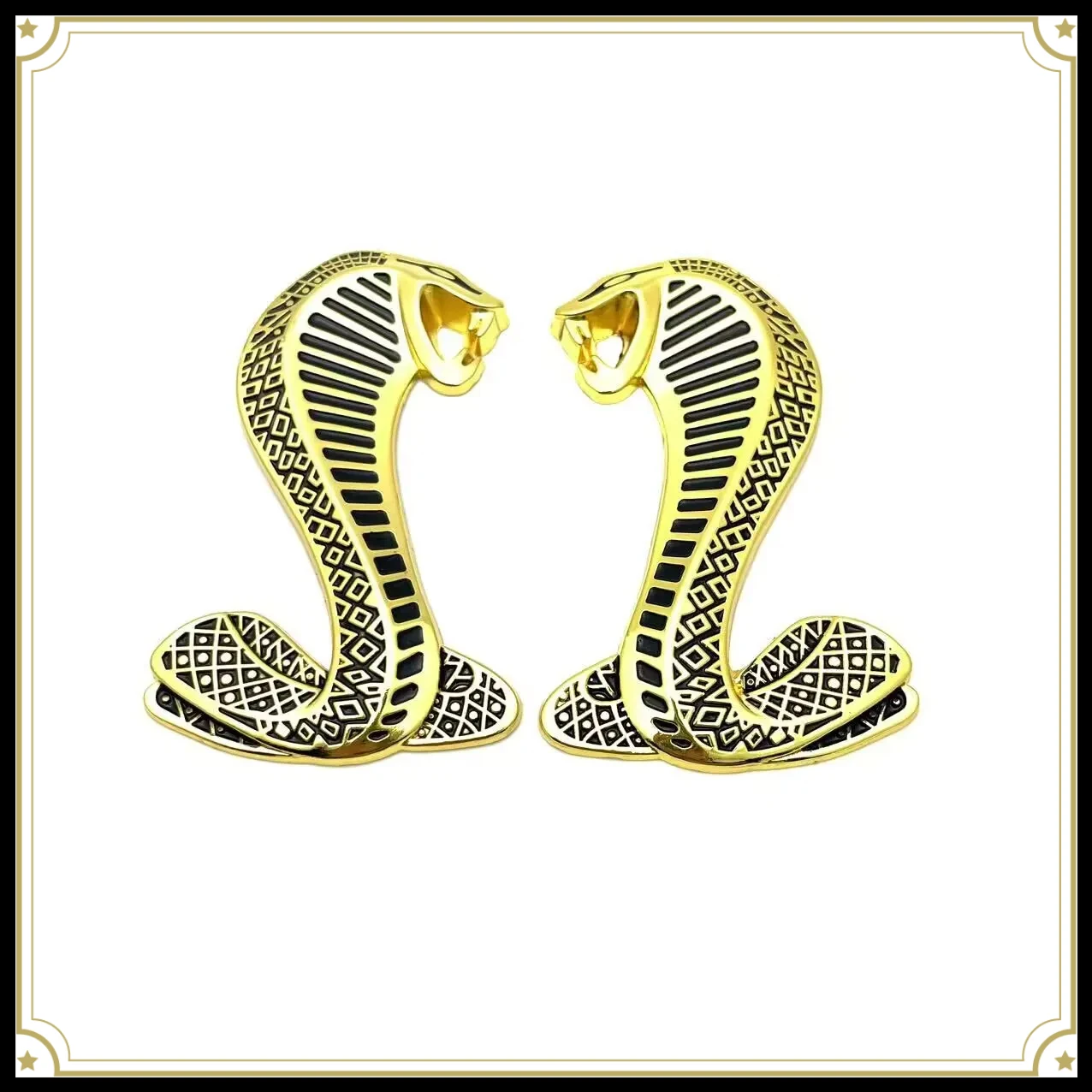 Snake Cobra Car Front Grille Emblem Side Fender Badge Rear Trunk Car Stickers car accessories for BMW KIA Audi A4 A5 A6 A7 A8
