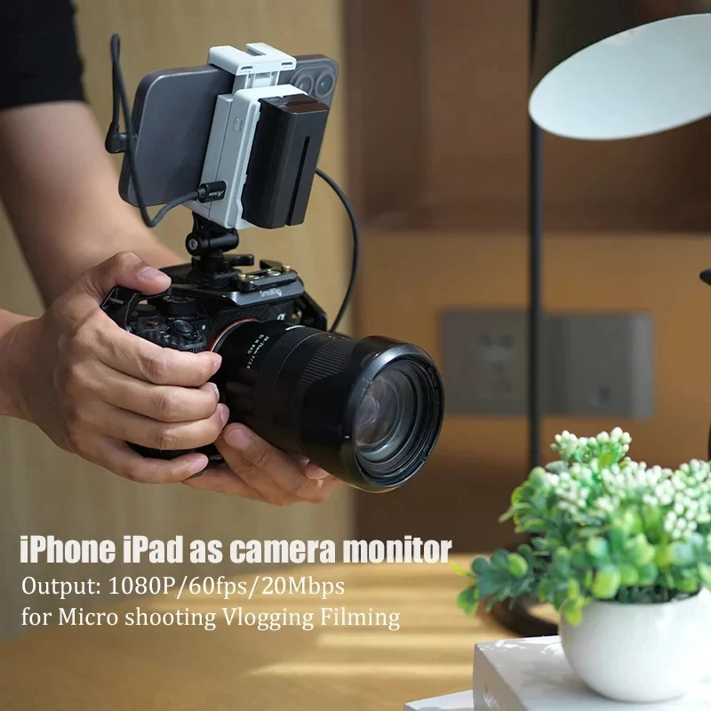 Accsoon mulus Monitor Video USB-C, HDMI ke iOS untuk iphone ipad 1080P @ 60fps Video Output RTMP siaran langsung Monitor waktu sebenarnya