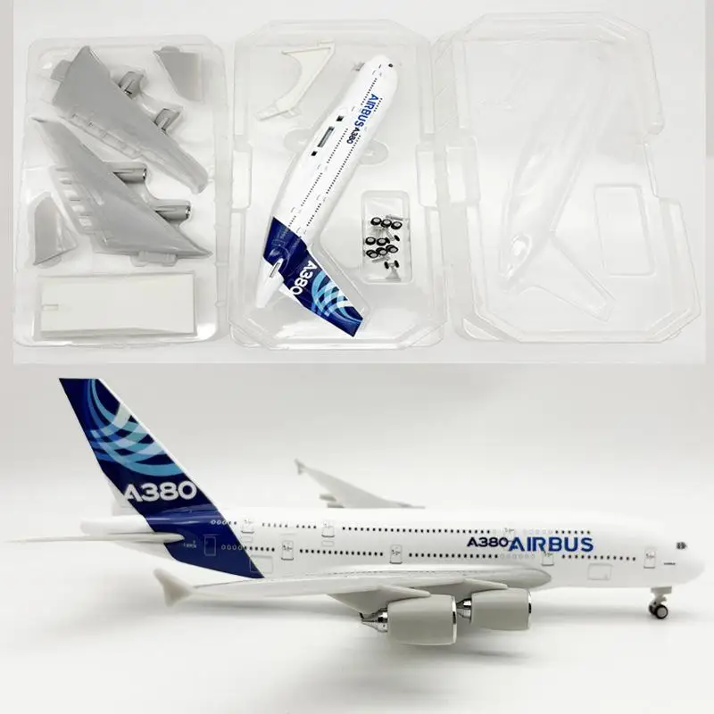 

Unique A380 Airlines Resin Model Planes; 1/240 Scale 30cm Set; Attractive Desk Accessories and Room Decorations.