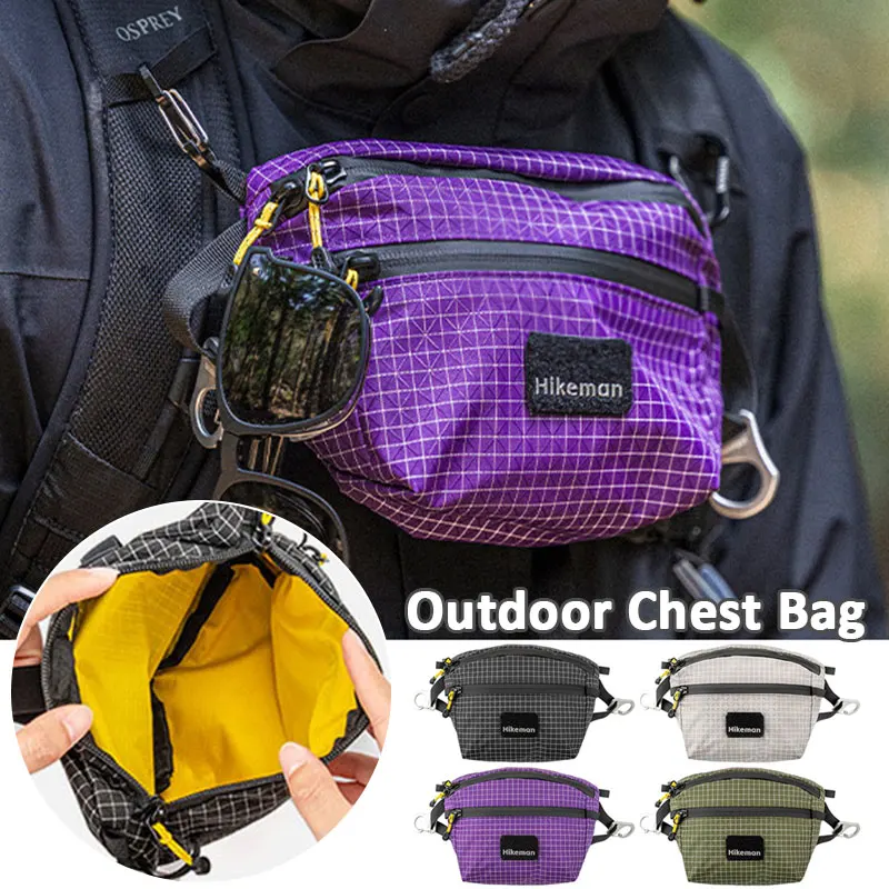 

Waterproof Outdoor Chest Bag Large Capacity Adjustable Crossbody Bag for Hiking, Camping, Cycling, Running, Fishing