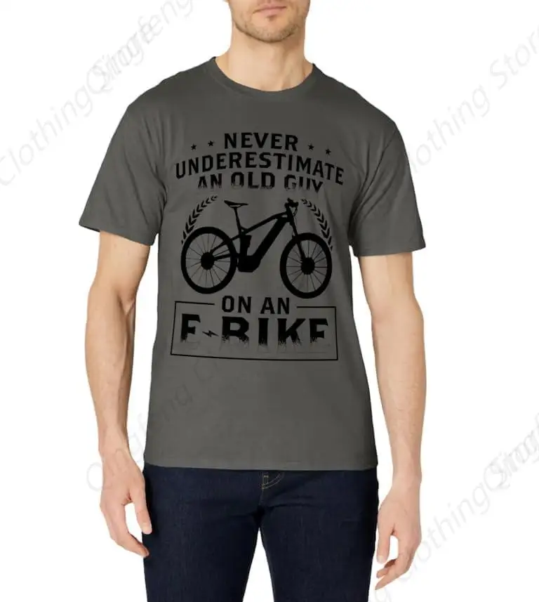 Electric Mountain Bike E-Bike Cycling T-Shirt