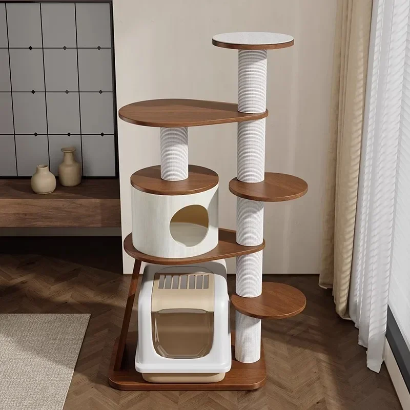 The new type of cat climbing frame is integrated with household use. The small apartment does not occupy an area and