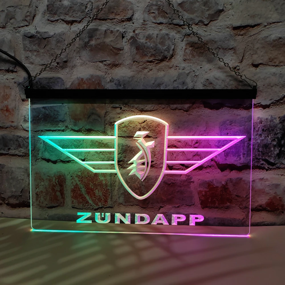 Zundapp Beer Bar Pub Club – LED-Neonschild mit farbenfrohem fließendem Effekt, perfekt für Heimdekoration und zum Erstellen der Party-Stimmung