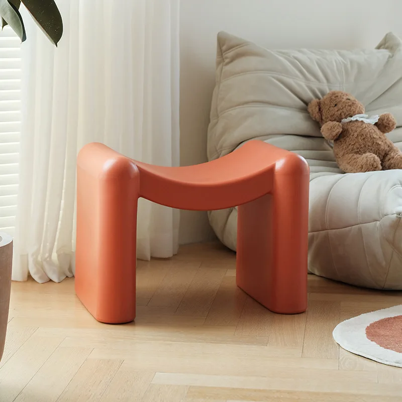 

Curved shoe change stool Simple entry small stool at the door of the home Low Bench stool Wear