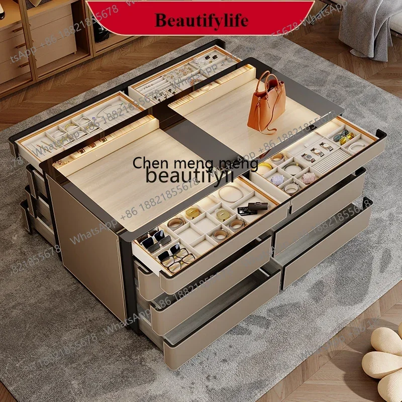 

G153 Cloakroom Middle Island Cabinet Modern Home Jewelry Jewelry Display Cabinet Multifunctional Storage,Light Luxury,Storage Ca