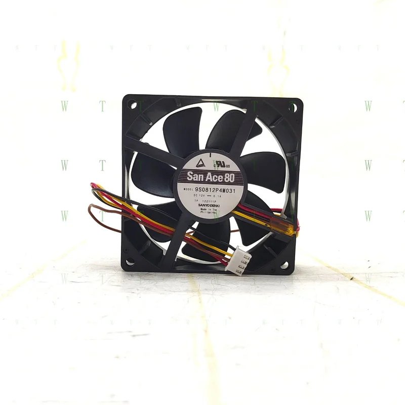 

H 1 шт. Sanyo 9S0812P4M031 8025 12 В 0,1 А 4-проводной бесшумный вентилятор охлаждения корпуса