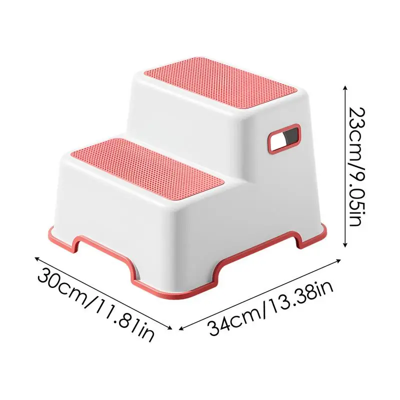 Potty Training Step Stool 2-step Kids Kitchen Step Stool Anti-Slip Base Train Child's Independence Step Stool For Kitchen Sink