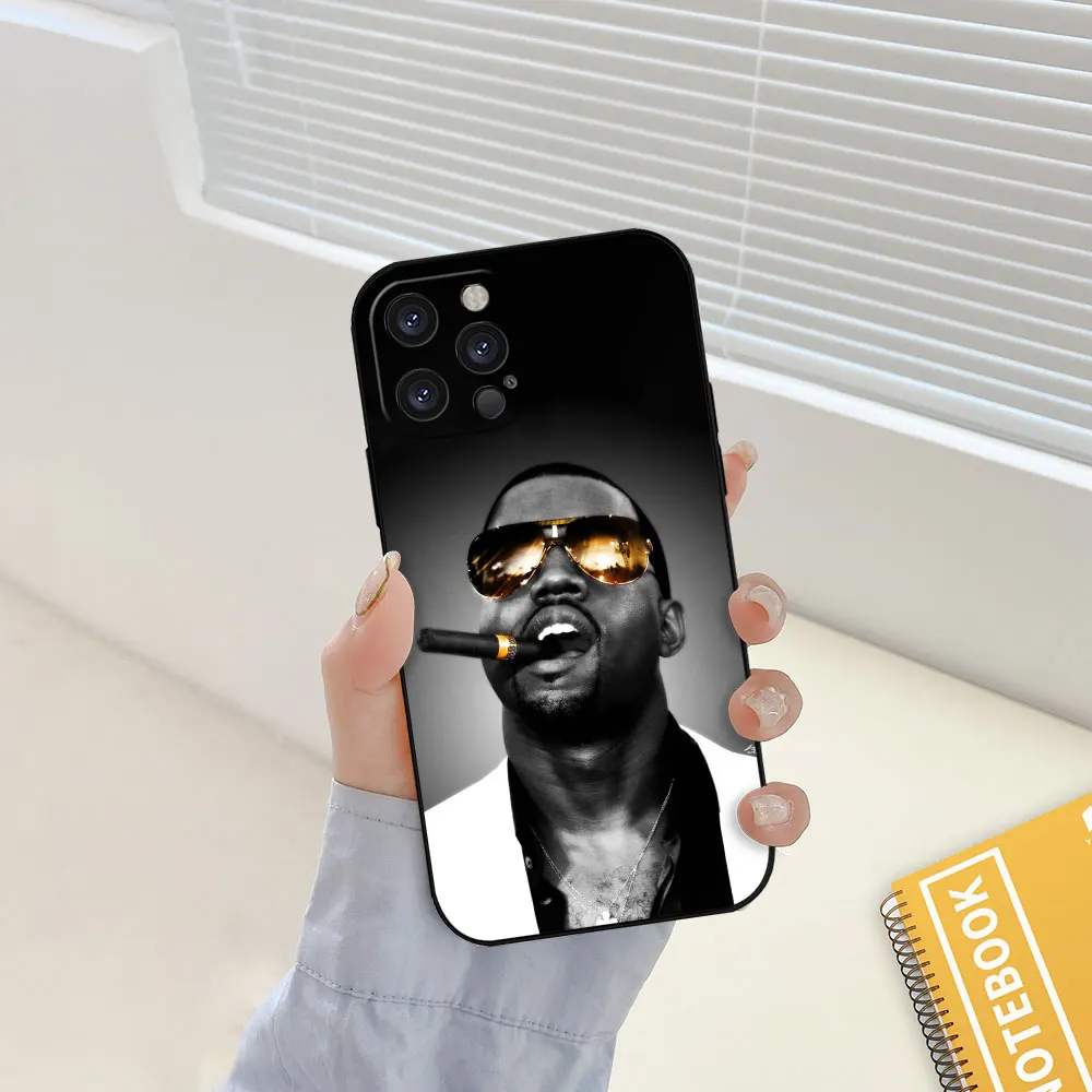 Funny Kanye West Ye Rapper Phone Case For Apple iPhone 15 14 13 12 11 16 Max Mini 7 8 Plus X XS XR SE Black Soft Silicone Cover