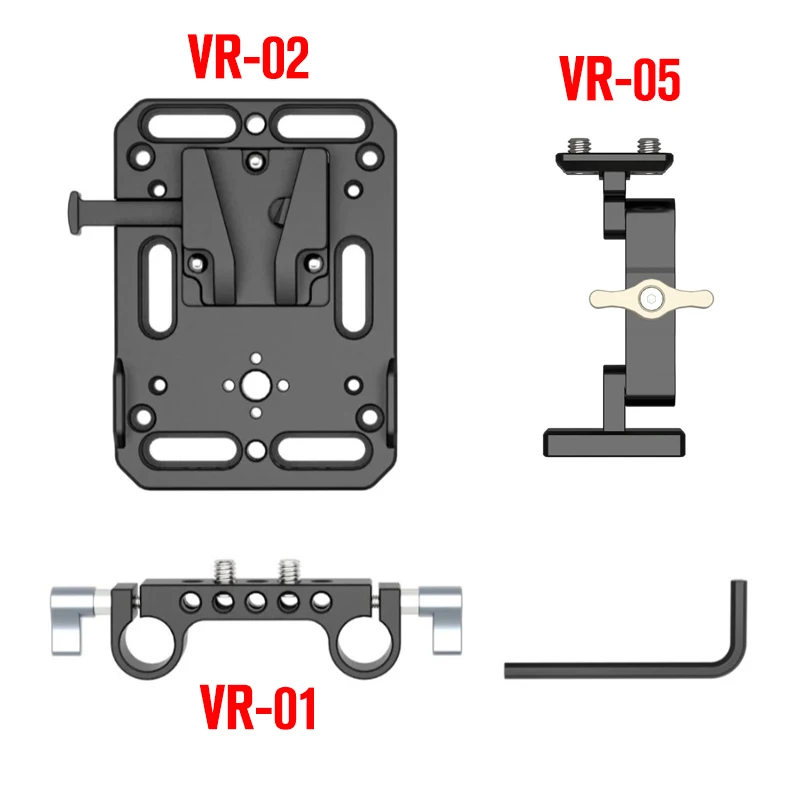 ZGCINE VR-01 VR-02 VR-03 V Mount Battery Plate W/ Rod Clamp standard V Lock battery plate adapter with automatic Lock protection